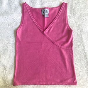 ❌SOLD❌ Lilly Pulitzer Stretchy Silk V-Neck Top
